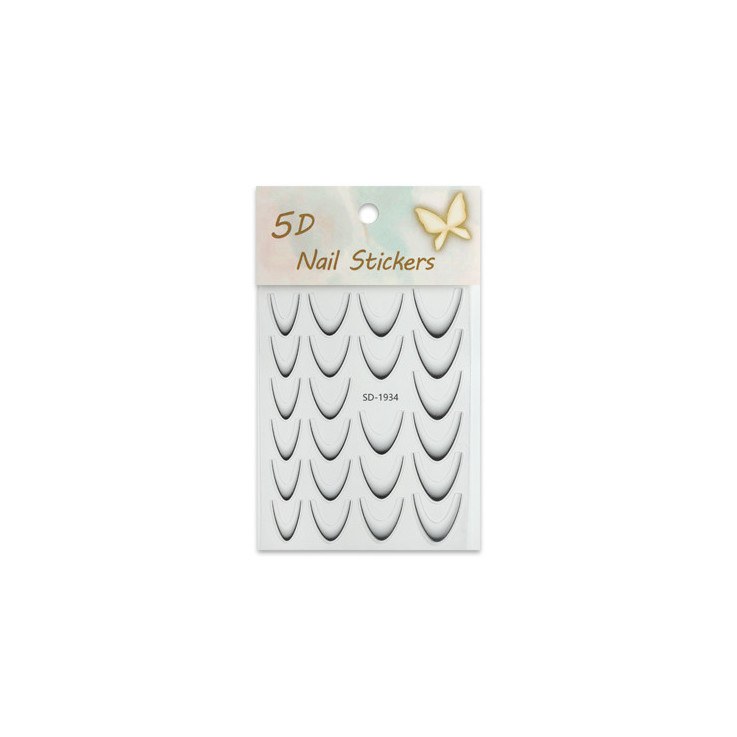 5D Nail Stickers Black