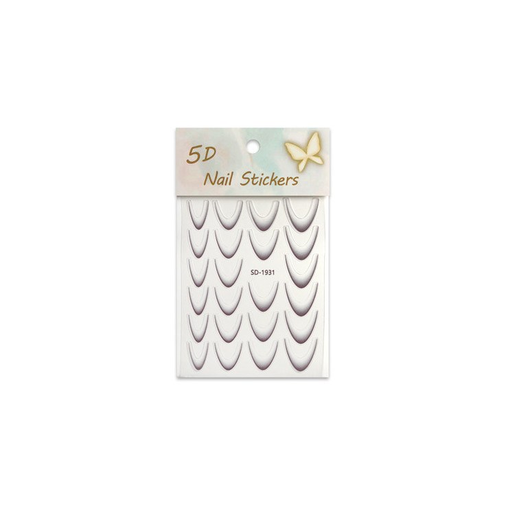 5D Nail Stickers Gray