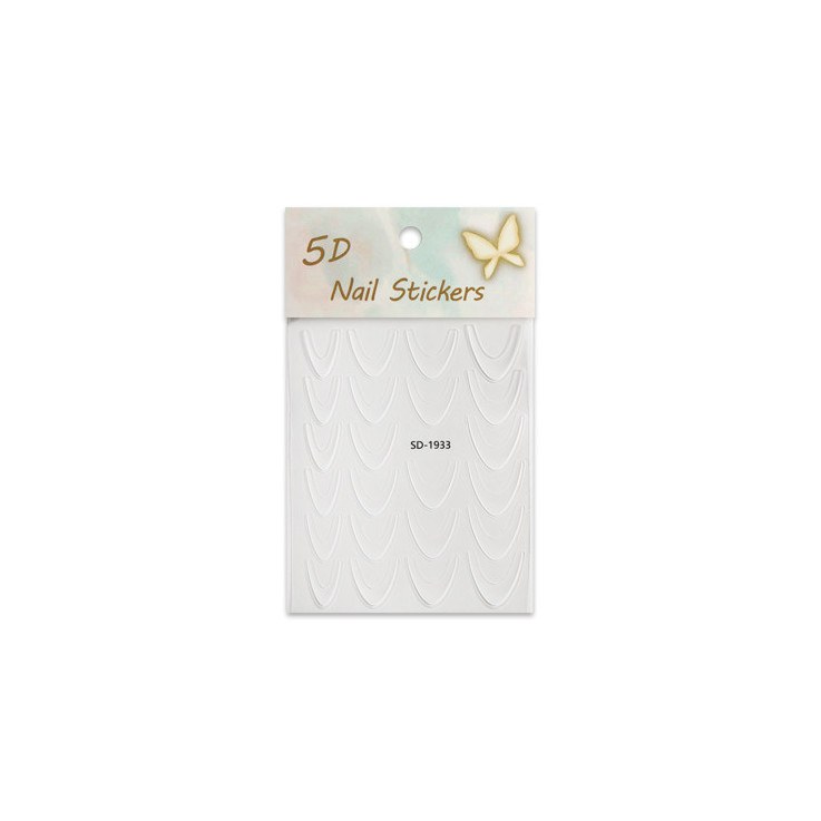 5D Nail Stickers White