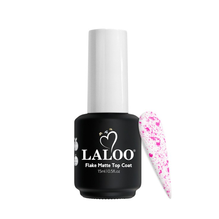 Flake Matte Top Coat Fuchsia 15ml