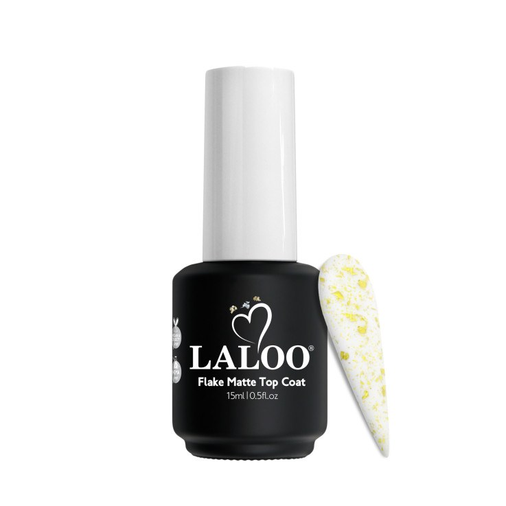 Flake Matte Top Coat Gold 15ml