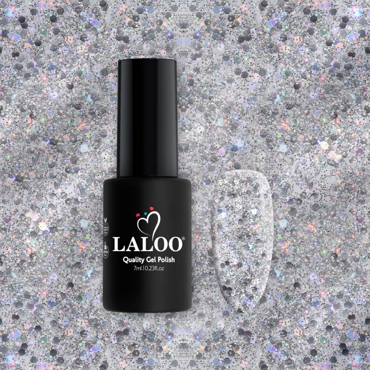 L142 Silver Holo Sequin Glitter | Gel Polish 7ml