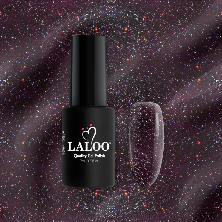 L338 Dark Aubergine Glitter | Gel Polish 7ml