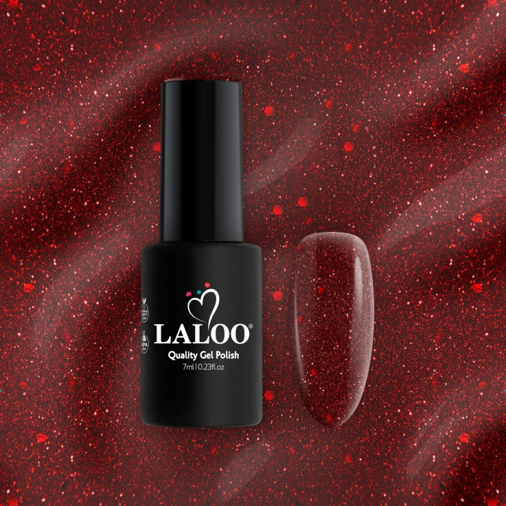 L404 Deep Red Glitter | Gel Polish 7ml