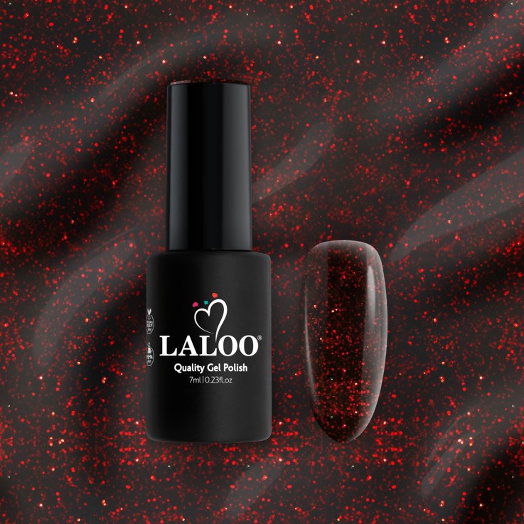 L454 Dark Red Glitter | Gel Polish 7ml