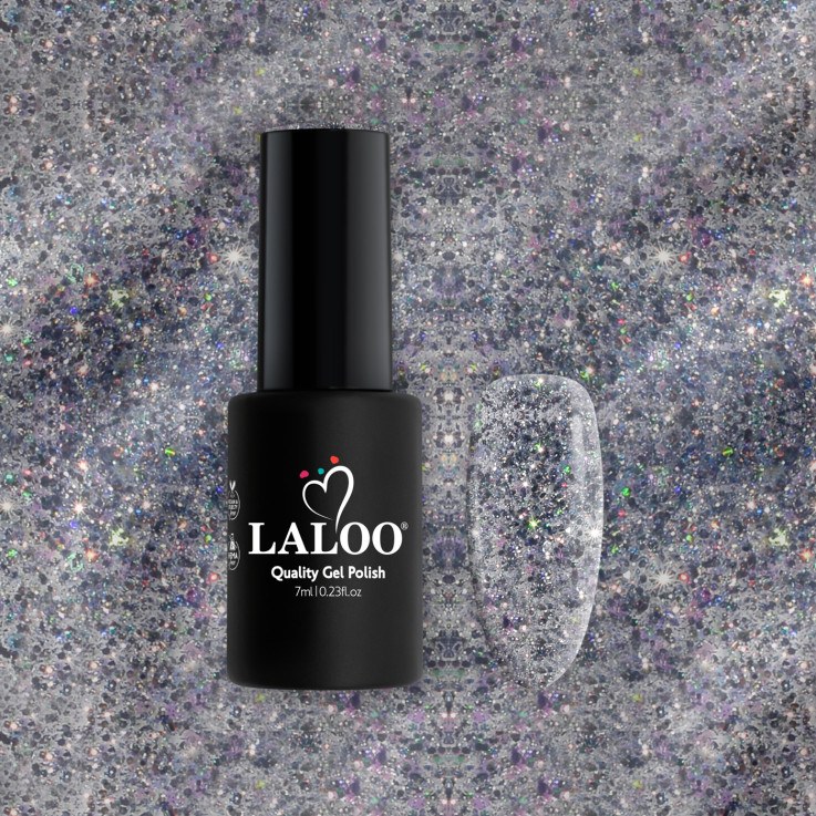 L465 Steel Glitter w/ green sequin | Gel Polish 7ml