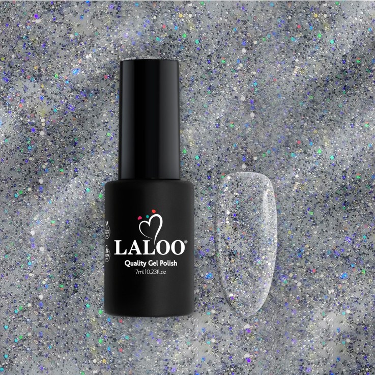 L466 Steel Glitter w/ blue sequin | Gel Polish 7ml