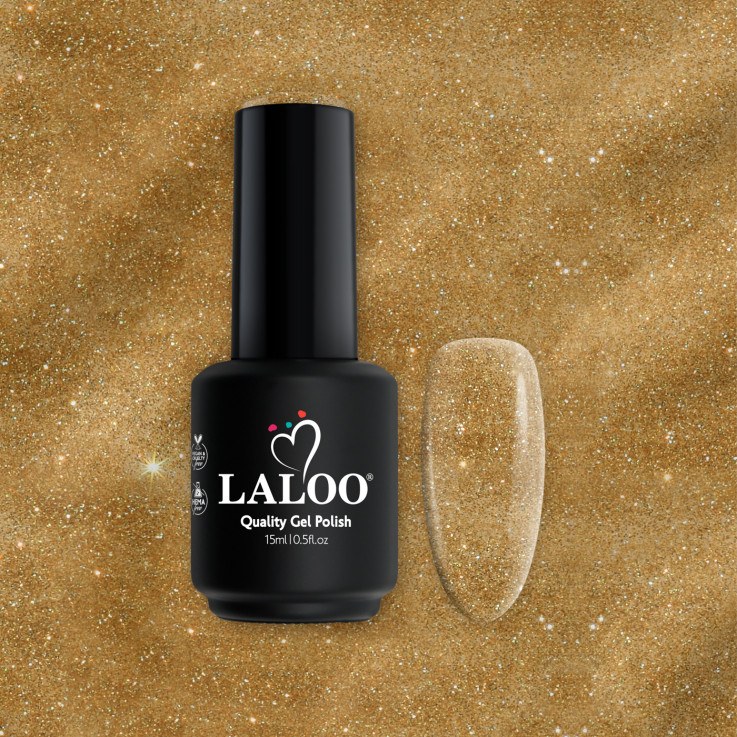 Νο.296 Gold glitter | Gel Polish 15ml