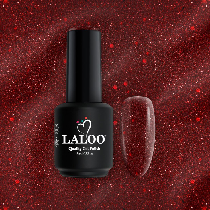 Νο.404 Crimson glitter | Gel Polish 15ml