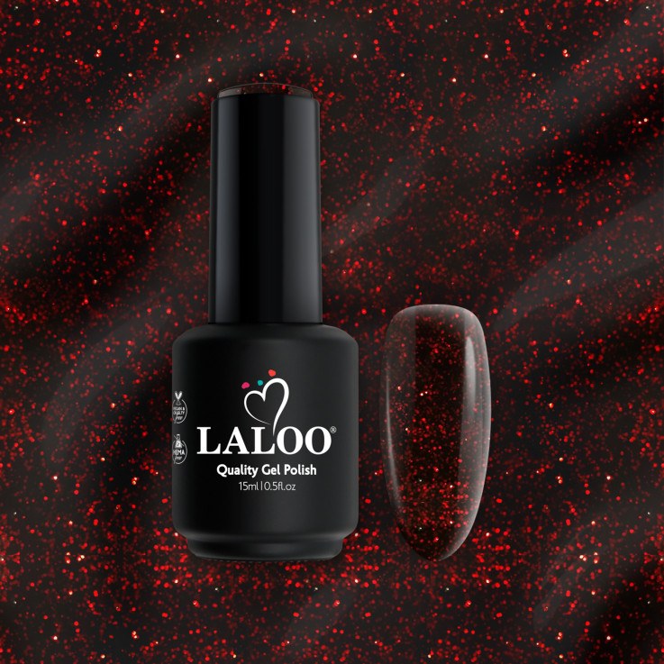 Νο.454 Dark Red Glitter | Gel Polish 15ml