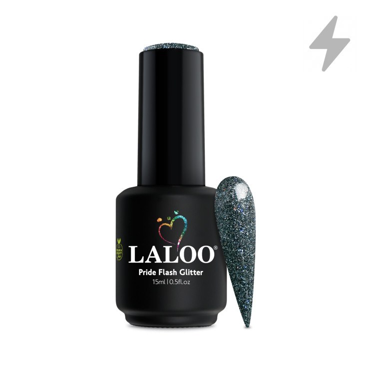 Pride Flash Glitter No.10 Silver Black 15ml